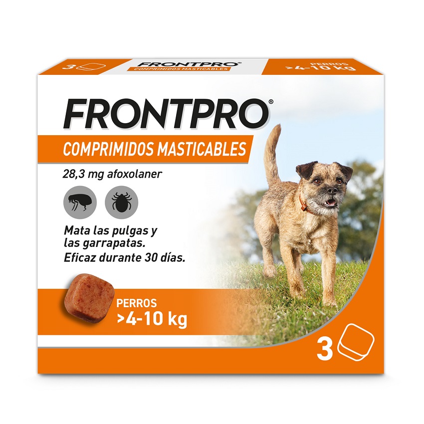 FP 4-10kg FRONTPRO PROTECCIÓN FÁCIL Y SABROSA CONTRA PULGAS Y GARRAPATAS