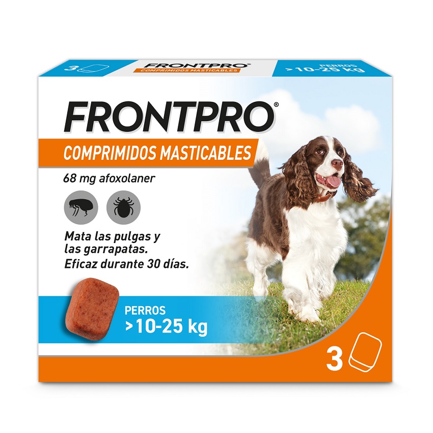10-25 FRONTPRO PROTECCIÓN FÁCIL Y SABROSA CONTRA PULGAS Y GARRAPATAS